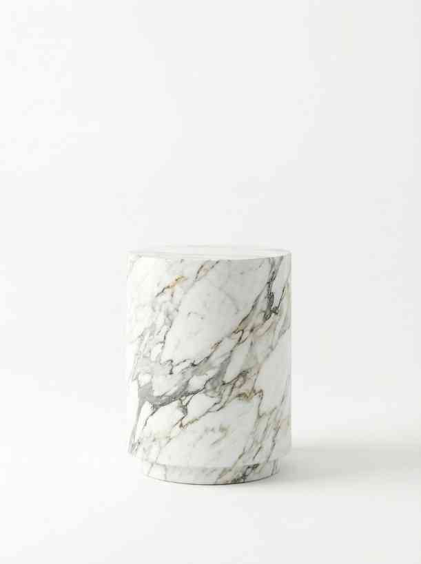 Cylindrical Stone Side Table