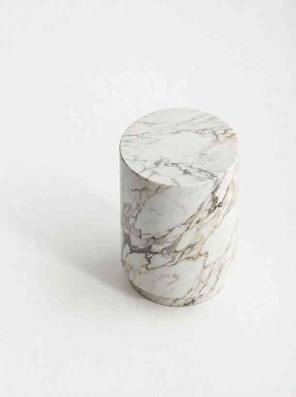 Cylindrical Stone Side Table