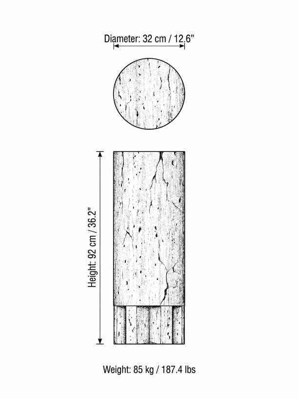 Sculptural Cylindrical Pedestal