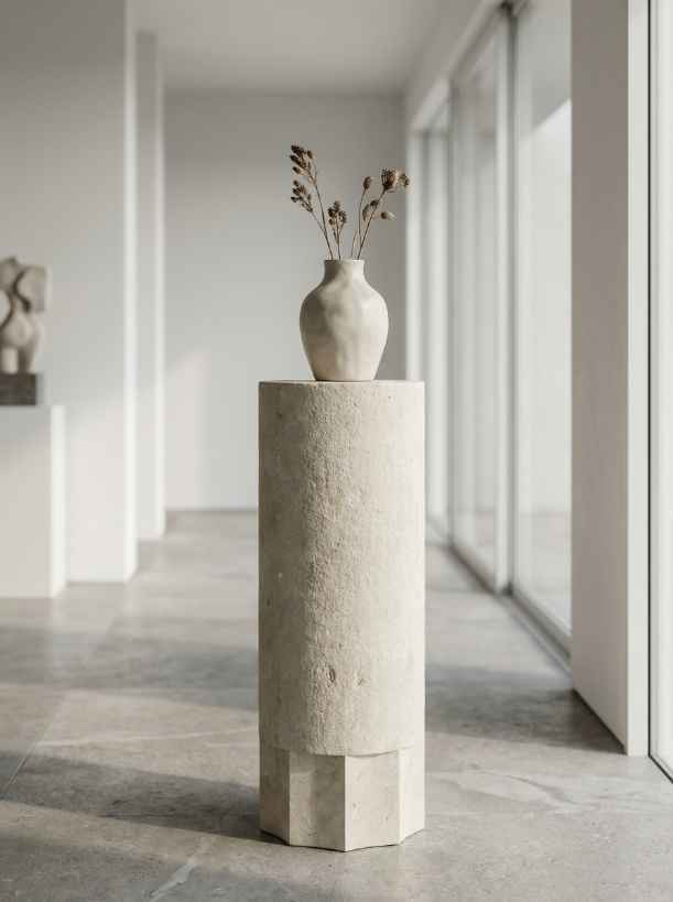 Sculptural Cylindrical Pedestal
