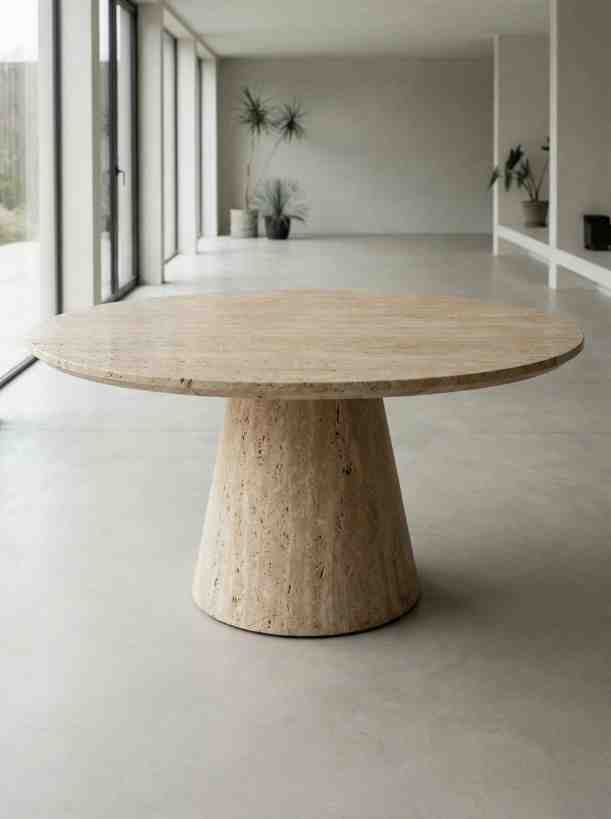 Sculptural Circular Dining Table