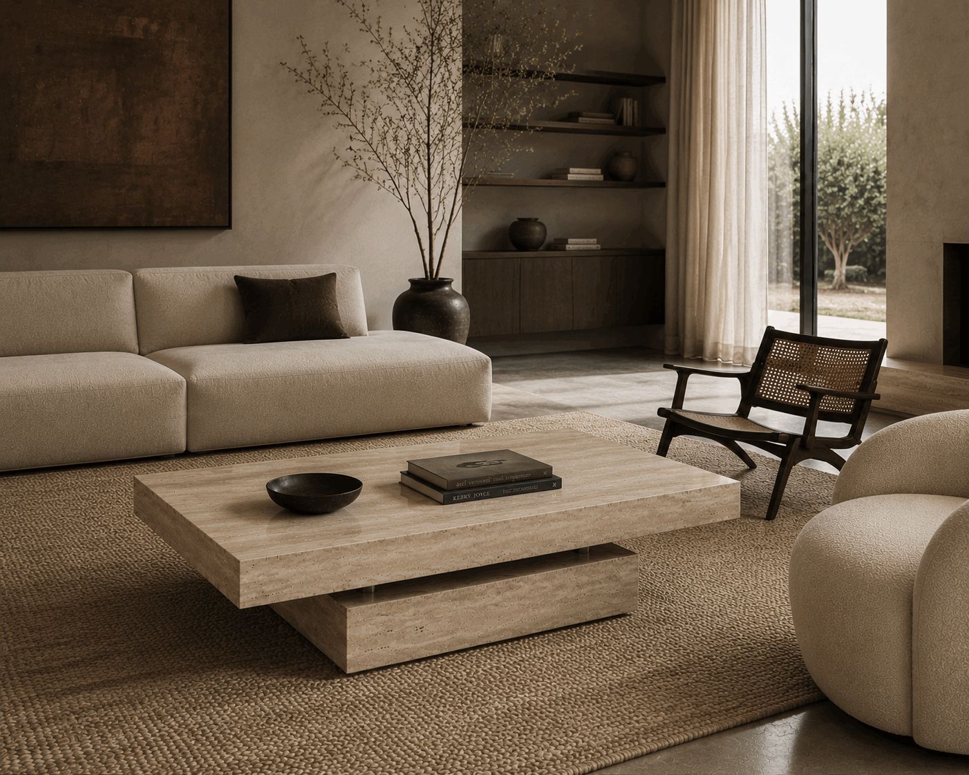 Luxury Travertine Coffee Table
