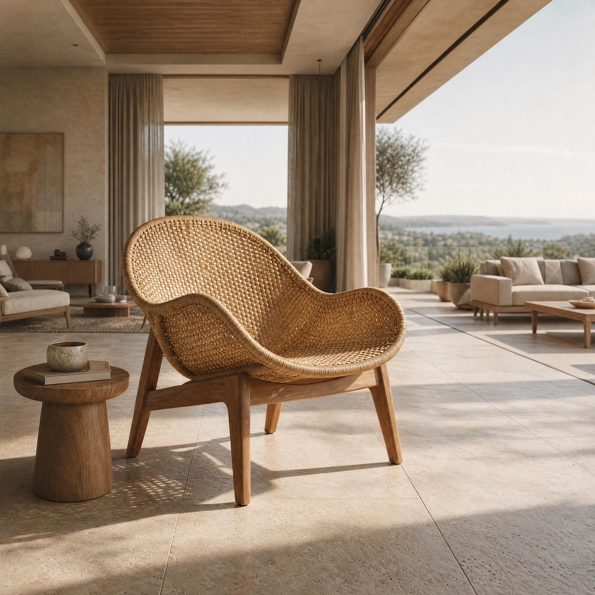 Luxury Woven Lounge Chair
