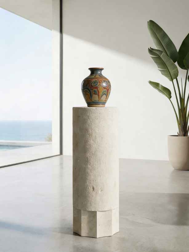 Sculptural Cylindrical Pedestal