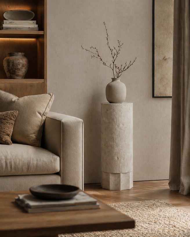 Sculptural Cylindrical Pedestal