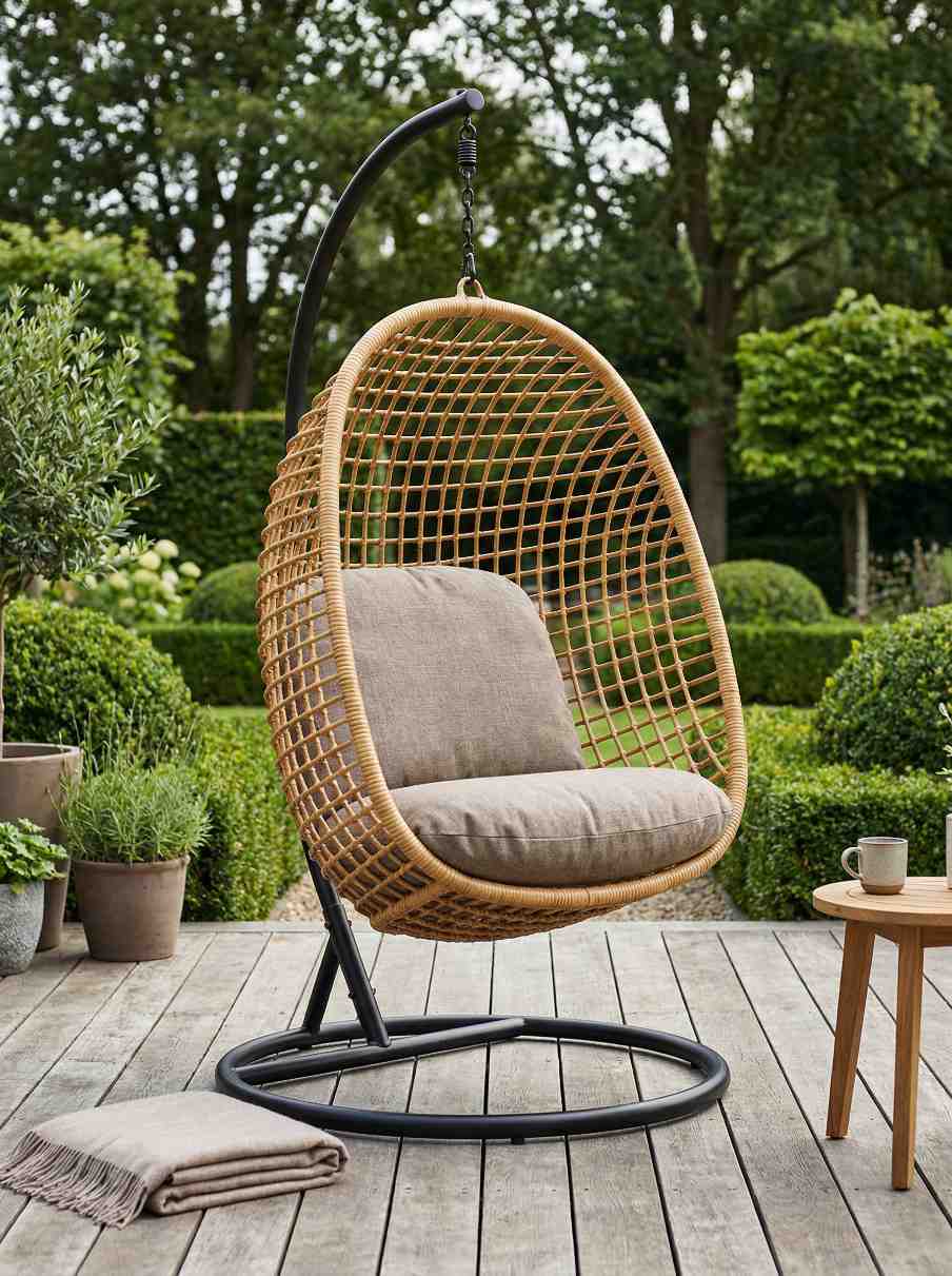 Woven Cocoon Lounge Chair